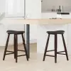  Étkező Székek 2 pcs Világos Barna 46 x 37 x 63 cm Tömör Gumi Fa