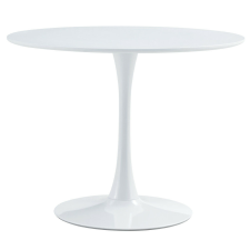  Étkezőasztal, kerek, fehér, matt, átmérő 110 cm, REVENTON NEW bútor