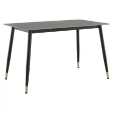  Étkezőasztal, szürke/fekete/arany, 121x71 cm, FLORENC TYP 1 bútor