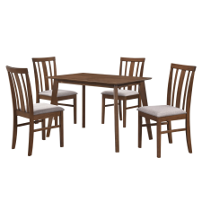  Étkezőgarnitúra 1+4, dió/bézs, ROIS SET bútor