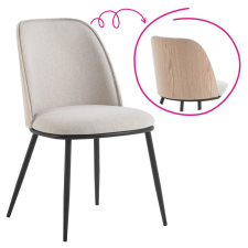  Étkezőszék, bézses barna/natúr fa/fekete, VUDIA bútor