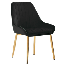  Étkezőszék, fekete Velvet anyag/gold króm-arany, PERLIA bútor