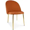  Étkezőszék INCA VELVET arany lábakkal, terrakotta