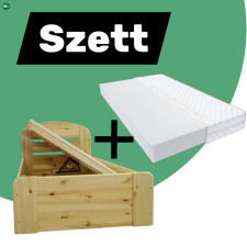 Etsberger Anikó fenyő ágyneműtartós ágy bal OLDALRA nyíló 90 + Max matrac 90&#039; ágy és ágykellék