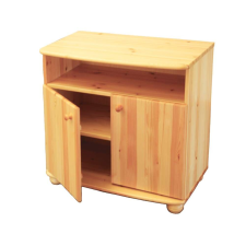 Etsberger Claudia Fenyő Komód - 2 Ajtó, Nyitott Polc bútor