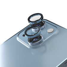 Etteri kamera lencse védő edzett üveg kék szegéllyel iPhone 14/14 Plus mobiltelefon kellék