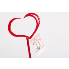 EU Szív alakú díszítő-támasztó pálca piros kerti tárolás