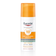 EUCERIN SUN FF50+ OIL CONTROL SZÍNEZETT NAPOZÓ KRÉMGÉL ARCRA LIGHT 50ML naptej, napolaj