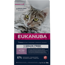 Eukanuba Grain Free Kitten Lazac 2 kg növekvő cicáknak macskaeledel