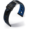 Eulit Barington Racing bőr óraszíj, fekete/kék 18mm