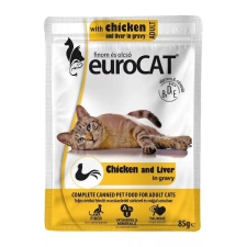 Euro Cat POUCH 85G CSIRKE ÉS MÁJ macskaeledel