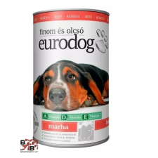  EURO DOG kutyakonzerv 1240g marhahússal kutyaeledel