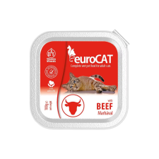 ,Euro Pet, Euro Cat Alutálcás Macskaeledel (Marha) - 100 g macskaeledel