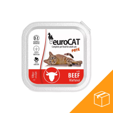,Euro Pet, Euro Cat Paté Alutálcás Macskaeledel (Marha) - 16x100 g macskaeledel
