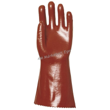 Euro Protection / Eurotechnique Mártott pvc kesztyű, bordó, sav/lúg/olajálló, 36cm védőkesztyű
