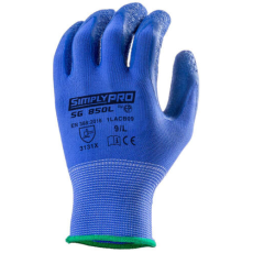 Euro Protection / Eurotechnique SZERELŐKESZTYŰ KÉK LATEX CSÚSZÁSBIZTOS TENYÉRREL (kék, 6)