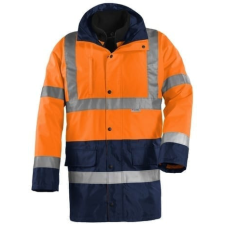 Euro Protection Fluo 4/1pe sárga/kék kabát (HV narancs, XXL) láthatósági ruházat
