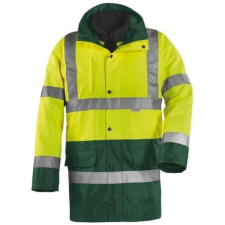 Euro Protection Fluo 4/1pe sárga/kék kabát (HV sárga, XXL) láthatósági ruházat