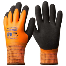 Euro Protection Kesztyű Eurowinter téli latex tenyér+csb réteg fekete/narancs 9 védőkesztyű