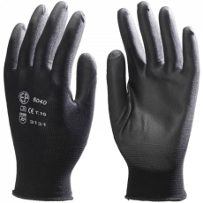 Euro Protection Kesztyű kötött tenyerén PU mártás (100%nylon) fekete 7