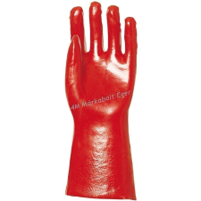 Euro Protection Mártott pvc kesztyű, piros, 36cm hosszú védőkesztyű