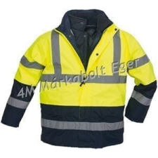 Euro Protection Roadway 4/1 kabát kifutó (HV sárga/sötétkék, L) láthatósági ruházat