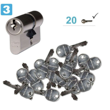 Euro Secure ES.Ni biztonsági zárbetét + 20 kulcs, 30/60mm zár és alkatrészei