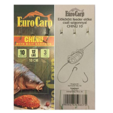  Eurocarp Előkötött feeder előke csaliszigonnyal Chinu-10 10cm 12lbs horog