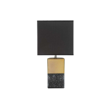 Eurofirany Brenda asztali lámpa matt szövetbúrával Fekete/arany 25x18x50 cm világítás
