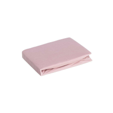 Eurofirany Jersey pamut gumis lepedő Púder rózsaszín 90x200 cm + 25 cm lakástextília