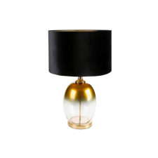 Eurofirany Kaja 01 asztali lámpa bársony búrával Fekete/arany 40x70 cm világítás