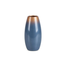 Eurofirany Nessa 02 kerámia váza Kék/arany 13x13x26 cm dekoráció