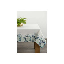 Eurofirany Tavaszi hangulatú asztalterítő fehér rózsákkal Fehér/kék 140x220 cm party kellék