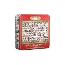 EuroGraphics 1000 db-os puzzle fém dobozban - Holiday Dogs (8051-0939) puzzle, kirakós