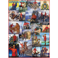 Eurographics királyi kanadai lovasrendőrség - kollázs puzzle 1000 darab puzzle, kirakós