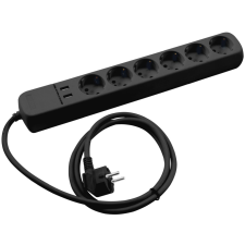 Eurolite Distributor 6-fold + 2 USB bk világítás