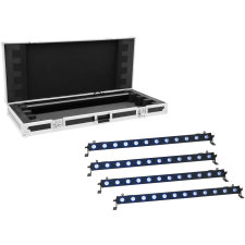 Eurolite Set 4x LED BAR-12 QCL RGB+UV Bar + Case világítás