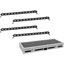 Eurolite Set 4x LED BAR-12 QCL RGBA Bar + Case világítás