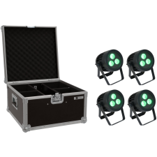 Eurolite Set 4x LED IP PAR 3x8W QCL Spot + Case világítás