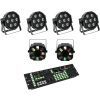 Eurolite Set 4x LED SLS-7 HCL Floor + 2x LED FE-700 + DMX LED Color Chief Controller