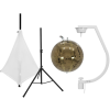 Eurolite Set Mirror ball 30cm gold with stand and tripod cover white