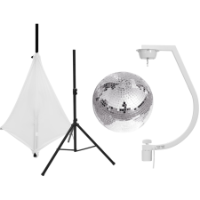 Eurolite Set Mirror ball 30cm with stand and tripod cover white világítás