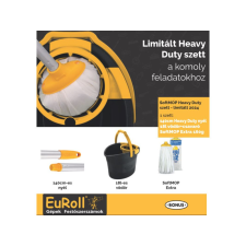 Euroll SoftMop-Heavy Duty felmosó szett, 18l fekete-sárga (vödör+nyél+mop) takarító és háztartási eszköz