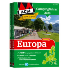  Europa 2024, Campingführer ACSI, 2 Teile – ACSI,Hallwag idegen nyelvű könyv