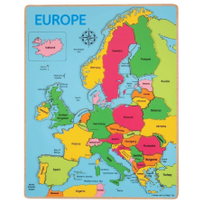  Európa Térképe Fa Puzzle 25 Darabbal puzzle, kirakós