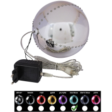 EuroPalms LED hógolyó 15cm jégkék világítás