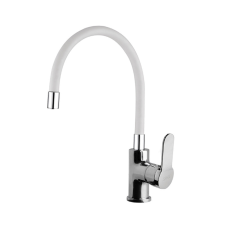  Eurostandard FLEX álló mosogató csaptelep - FEHÉR - flexibilis kifolyócsővel csaptelep