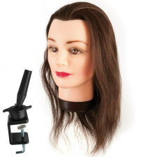 Eurostil Babafej-modellező fej Medium, tartóval 35-40cm 0624 valódi haj paróka