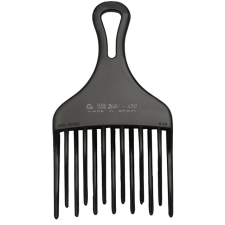 Eurostil Fésű Afro - Dupla soros, Ritka fogú, Fekete 18cm 00450 fésű
