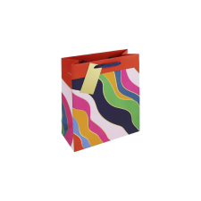 Eurowrap Ltd. Eurowrap ajándéktasak (21,5x25x10 cm) színes hullámos (5) ajándéktasak
